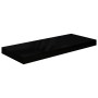 Estante flotante de pared 4 uds MDF negro brillo 60x23,5x3,8 cm en Estanterías | Comprar online en Foru.es