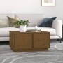 Mesa de centro madera maciza de pino marrón miel 80x50x40 cm de vidaXL, Mesas de centro - Ref: Foro24-814422, Precio: 68,35 €...