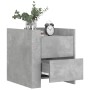Mesita de noche madera de ingeniería gris hormigón 45x50x50 cm de , Mesitas de noche - Ref: Foro24-848286, Precio: 57,26 €, D...