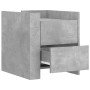 Mesita de noche madera de ingeniería gris hormigón 45x50x50 cm de , Mesitas de noche - Ref: Foro24-848286, Precio: 57,26 €, D...