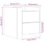 Mesita de noche madera de ingeniería gris hormigón 45x50x50 cm de , Mesitas de noche - Ref: Foro24-848286, Precio: 57,26 €, D...