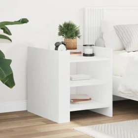 Mesita de noche madera de ingeniería blanco 45x50x50 cm de , Mesitas de noche - Ref: Foro24-848290, Precio: 46,23 €, Descuent...