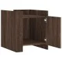 Mesita de noche madera de ingeniería roble marrón 45x50x50 cm de , Mesitas de noche - Ref: Foro24-848303, Precio: 47,75 €, De...