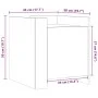 Mesita de noche madera de ingeniería roble marrón 45x50x50 cm de , Mesitas de noche - Ref: Foro24-848303, Precio: 47,75 €, De...