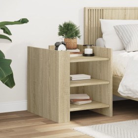 Mesita de noche madera de ingeniería roble Sonoma 45x50x50 cm de , Mesitas de noche - Ref: Foro24-848292, Precio: 45,46 €, De...