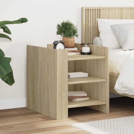 Mesita de noche madera de ingeniería roble Sonoma 45x50x50 cm de , Mesitas de noche - Ref: Foro24-848292, Precio: 45,46 €, De...
