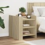 Mesita de noche madera de ingeniería roble Sonoma 45x50x50 cm de , Mesitas de noche - Ref: Foro24-848292, Precio: 45,46 €, De...
