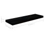 Estante flotante de pared MDF negro brillante 80x23,5x3,8 cm en Estanterías | Comprar online en Foru.es