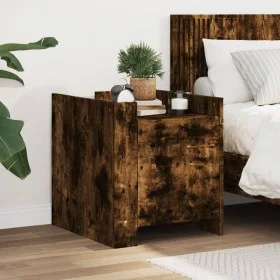 Nachttisch aus geräucherter Eichen-Ingenieurholz 45x50x50 cm. von , Nachttische - Ref: Foro24-848301, Preis: 46,48 €, Rabatt: %