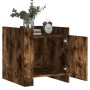 Mesita de noche madera de ingeniería roble ahumado 45x50x50 cm de , Mesitas de noche - Ref: Foro24-848301, Precio: 47,13 €, D...