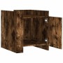 Mesita de noche madera de ingeniería roble ahumado 45x50x50 cm de , Mesitas de noche - Ref: Foro24-848301, Precio: 47,13 €, D...