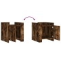 Mesita de noche madera de ingeniería roble ahumado 45x50x50 cm de , Mesitas de noche - Ref: Foro24-848301, Precio: 47,13 €, D...