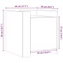 Mesita de noche madera de ingeniería roble ahumado 45x50x50 cm de , Mesitas de noche - Ref: Foro24-848301, Precio: 47,13 €, D...