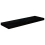 Estante flotante de pared 2 uds MDF negro brillo 80x23,5x3,8 cm en Estanterías | Comprar online en Foru.es