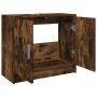 Armario de lavabo madera ingeniería roble ahumado 63x29x55 cm de , Muebles de baño - Ref: Foro24-848098, Precio: 54,07 €, Des...