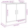 Armario de lavabo madera ingeniería roble ahumado 63x29x55 cm de , Muebles de baño - Ref: Foro24-848098, Precio: 54,07 €, Des...