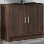 Armario de lavabo madera ingeniería marrón roble 63x29x55 cm de , Muebles de baño - Ref: Foro24-848100, Precio: 51,75 €, Desc...