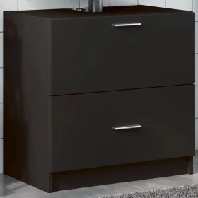 Armario de lavabo madera de ingeniería negro 59x37x59 cm de , Muebles de baño - Ref: Foro24-848109, Precio: 79,33 €, Descuent...