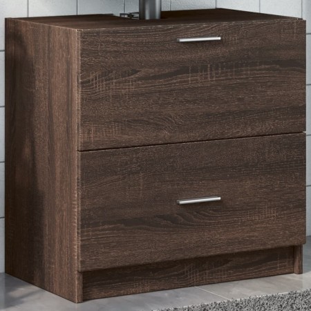 Armario de lavabo madera de ingeniería marrón roble 59x37x59 cm de , Muebles de baño - Ref: Foro24-848114, Precio: 79,92 €, D...