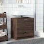Armario de lavabo madera de ingeniería marrón roble 59x37x59 cm de , Muebles de baño - Ref: Foro24-848114, Precio: 79,92 €, D...