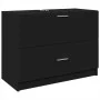 Armario de lavabo madera de ingeniería negro 78x37x59 cm de , Muebles de baño - Ref: Foro24-848116, Precio: 93,23 €, Descuent...
