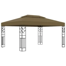Cenador con doble techo gris taupe 3x4m 180 g/m² de vidaXL, Carpas y cenadores - Ref: Foro24-312244, Precio: 263,16 €, Descue...