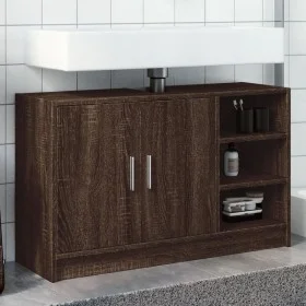 Mueble de lavabo madera de ingeniería roble marrón 90x29x55 cm de , Muebles de baño - Ref: Foro24-848128, Precio: 73,73 €, De...