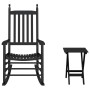 Silla mecedora con mesa plegable madera maciza de álamo negro de , Mecedoras - Ref: Foro24-3281255, Precio: 132,02 €, Descuen...