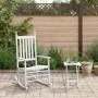 Silla mecedora con mesa plegable madera maciza de álamo blanco de , Mecedoras - Ref: Foro24-3281257, Precio: 150,32 €, Descue...