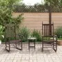 Sillas mecedoras 2 uds mesa plegable madera maciza álamo marrón de , Mecedoras - Ref: Foro24-3281591, Precio: 292,92 €, Descu...