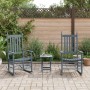 Sillas mecedoras 2 uds mesa plegable madera maciza álamo gris de , Mecedoras - Ref: Foro24-3281593, Precio: 238,98 €, Descuen...