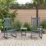 Sillas mecedoras 2 uds mesa plegable madera maciza álamo gris de , Mecedoras - Ref: Foro24-3281593, Precio: 232,82 €, Descuen...