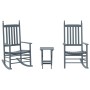 Sillas mecedoras 2 uds mesa plegable madera maciza álamo gris de , Mecedoras - Ref: Foro24-3281593, Precio: 238,98 €, Descuen...