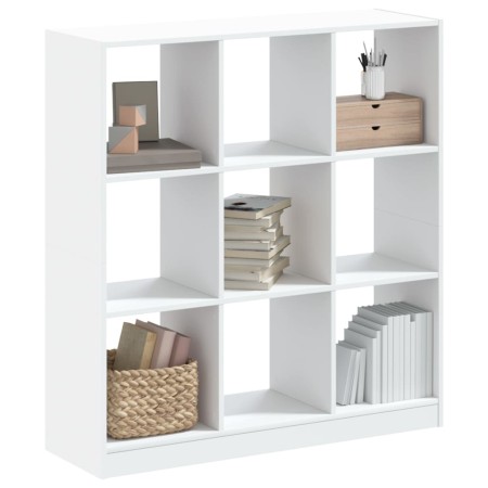 Estantería de madera de ingeniería blanca 102x32x108 cm de , Librerías y estanterías - Ref: Foro24-3307837, Precio: 91,26 €, ...