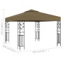 Cenador gris taupe 3x3 m 180 g/m² de vidaXL, Carpas y cenadores - Ref: Foro24-312243, Precio: 241,09 €, Descuento: %