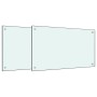 Salpicaderos de cocina 2 uds vidrio templado blanco 70x40 cm de , Herramientas y utensilios de cocina - Ref: Foro24-3315783, ...
