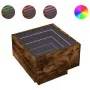Mesa auxiliar y LED madera ingeniería roble ahumado 40x40x30 cm de , Mesas de centro - Ref: Foro24-847501, Precio: 68,12 €, D...