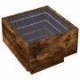 Mesa auxiliar y LED madera ingeniería roble ahumado 40x40x30 cm de , Mesas de centro - Ref: Foro24-847501, Precio: 68,12 €, D...