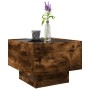Mesa auxiliar y LED madera ingeniería roble ahumado 40x40x30 cm de , Mesas de centro - Ref: Foro24-847501, Precio: 69,32 €, D...