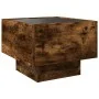 Mesa auxiliar y LED madera ingeniería roble ahumado 40x40x30 cm de , Mesas de centro - Ref: Foro24-847501, Precio: 68,12 €, D...