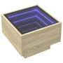 Mesa auxiliar con LED madera ingeniería roble Sonoma 40x40x30cm de , Mesas de centro - Ref: Foro24-847499, Precio: 62,91 €, D...