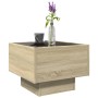 Mesa auxiliar con LED madera ingeniería roble Sonoma 40x40x30cm de , Mesas de centro - Ref: Foro24-847499, Precio: 63,82 €, D...