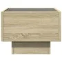 Mesa auxiliar con LED madera ingeniería roble Sonoma 40x40x30cm de , Mesas de centro - Ref: Foro24-847499, Precio: 62,91 €, D...