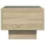 Mesa auxiliar con LED madera ingeniería roble Sonoma 40x40x30cm de , Mesas de centro - Ref: Foro24-847499, Precio: 63,82 €, D...
