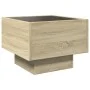 Mesa auxiliar con LED madera ingeniería roble Sonoma 40x40x30cm de , Mesas de centro - Ref: Foro24-847499, Precio: 62,91 €, D...