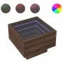 Mesa auxiliar con LED madera ingeniería marrón roble 40x40x30cm de , Mesas de centro - Ref: Foro24-847503, Precio: 61,43 €, D...