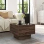 Mesa auxiliar con LED madera ingeniería marrón roble 40x40x30cm de , Mesas de centro - Ref: Foro24-847503, Precio: 61,43 €, D...
