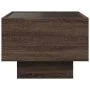 Mesa auxiliar con LED madera ingeniería marrón roble 40x40x30cm de , Mesas de centro - Ref: Foro24-847503, Precio: 61,43 €, D...