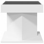 Mesa de centro con luz LED madera ingeniería blanca 50x50x45 cm de , Mesas de centro - Ref: Foro24-847560, Precio: 97,54 €, D...