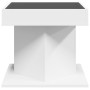 Mesa de centro con luz LED madera ingeniería blanca 50x50x45 cm de , Mesas de centro - Ref: Foro24-847560, Precio: 97,54 €, D...